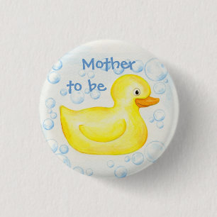 Mother to be: Rubber Ducky button pin