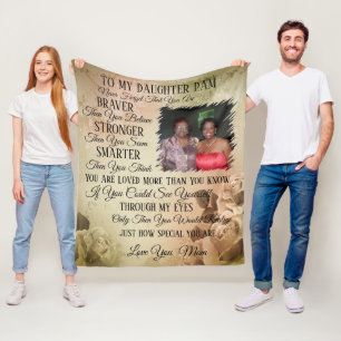 Mother To Daughter Photo Fleece Blanket