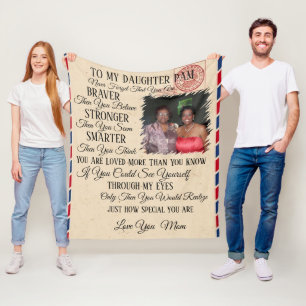 Mother To Daughter Photo Fleece Blanket