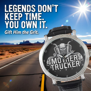 Mother Trucker: Bold Skull Design Watch