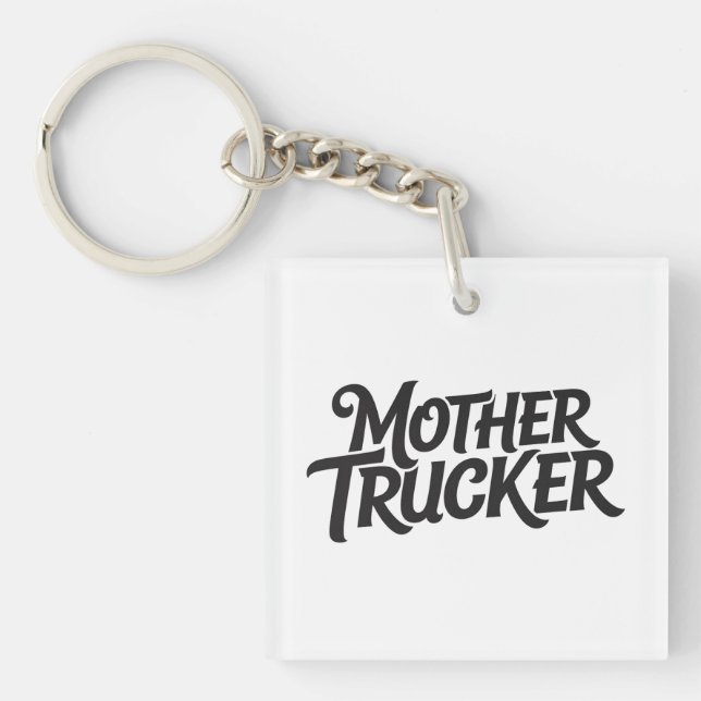 Mother Trucker Hat Keychain (Front)