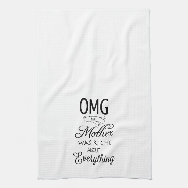 Mother Was Right Dish Towel (Vertical)