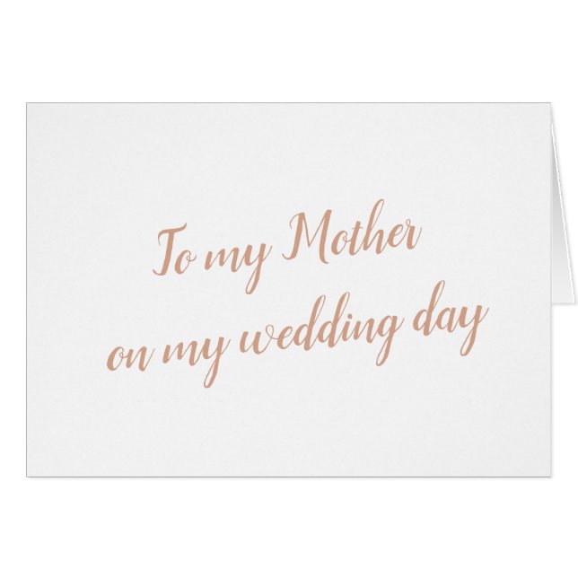 Mother Wedding Card (Front Horizontal)