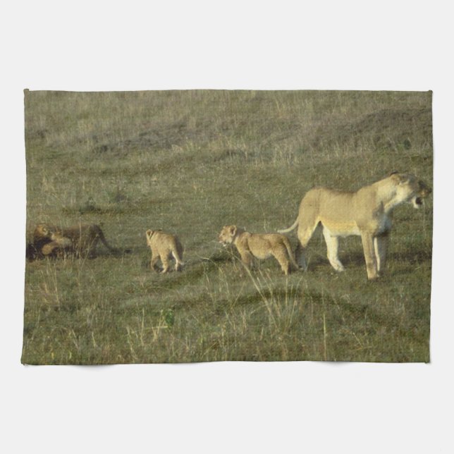 MOTHER WILD CAT KITCHEN TOWEL (Horizontal)