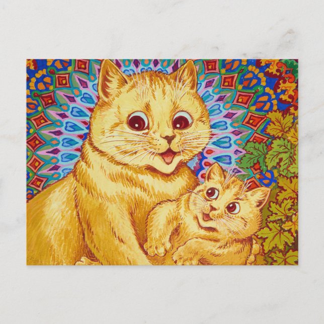 Mother with Kitten by Louis Wain Postcard (Front)