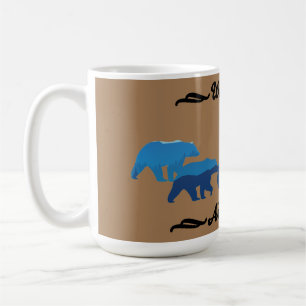 Mother With Two Cubs Forest Scene Coffee Mug