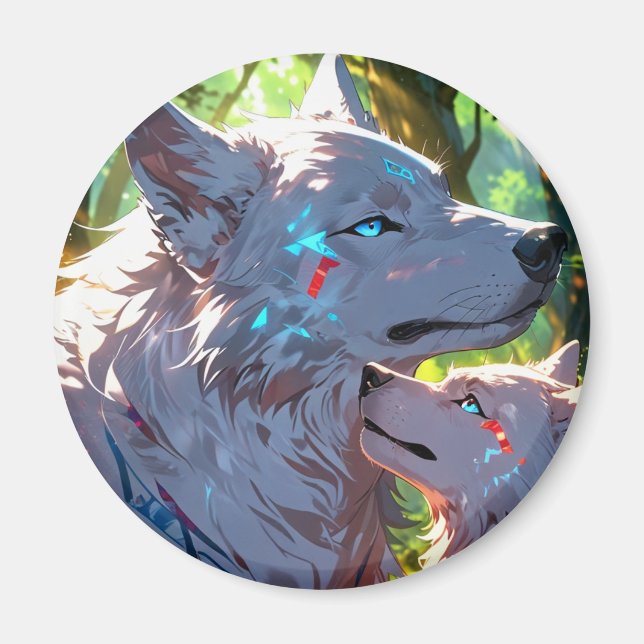 MOTHER WOLF AFFECTION MAGNET (Front)