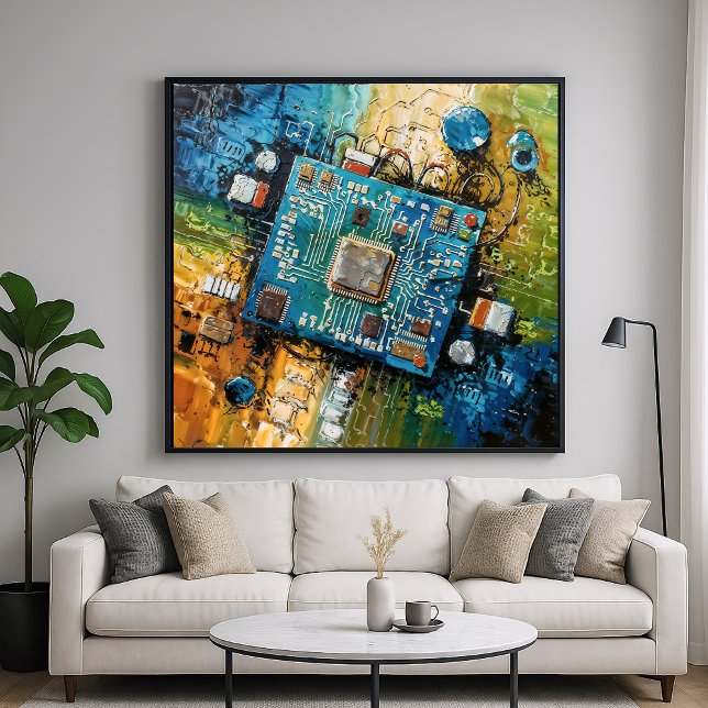 Motherboard - Abstract Computer Tech Art Poster (Creator Uploaded)