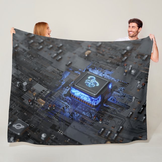 Motherboard Fleece Blanket (In Situ)