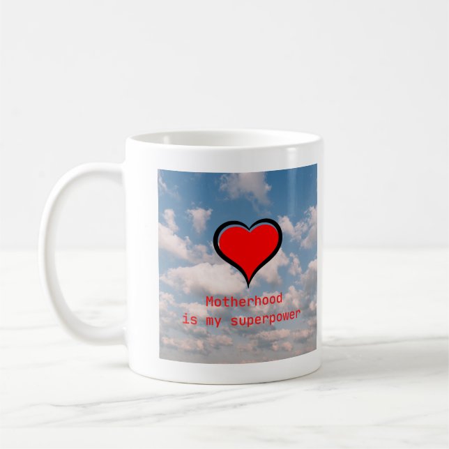 Motherhood is My Superpower Coffee Mug (Left)