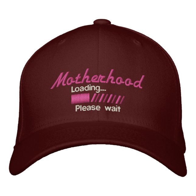 Motherhood Loading Please Wait Embroidered Hat (Front)