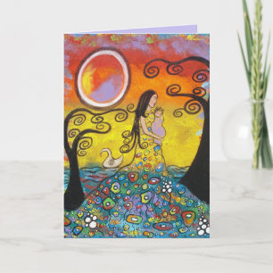 Motherhood Original Art Mother's Day Card