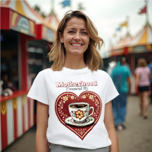 Motherhood: Powered By Love and Coffee - Folk Art