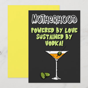 Motherhood Powered by Love Sustained by Vodka!  Holiday Card