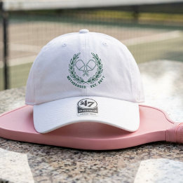 Motherhood Varsity Pickleball Country Club Crest  Trucker Hat