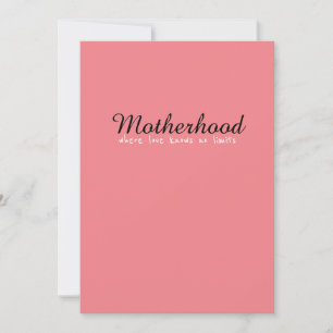 Motherhood where Love knows no limits, Modern Mom Holiday Card