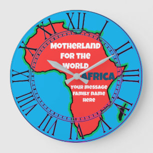 Motherland for the world large clock
