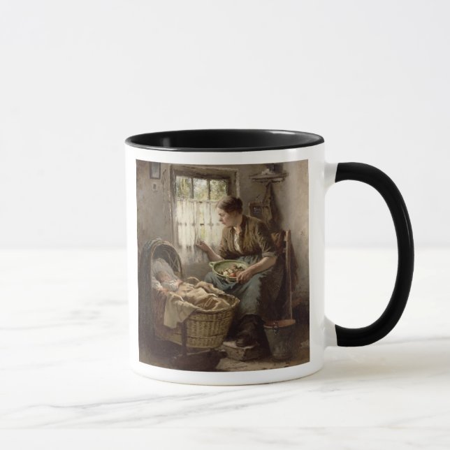 Motherly Affection (oil on canvas) Mug (Right)