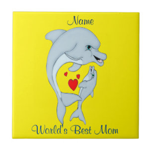Motherly Dolphin Love Tile