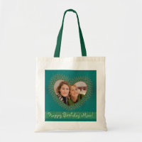 Mother's birthday decorated heart photo frame bags