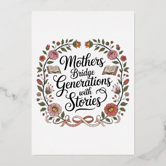 Mothers Bridge Generations With Stories Foil Holiday Card