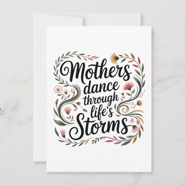 Mothers Dance Through Life's Storms Card (Front)