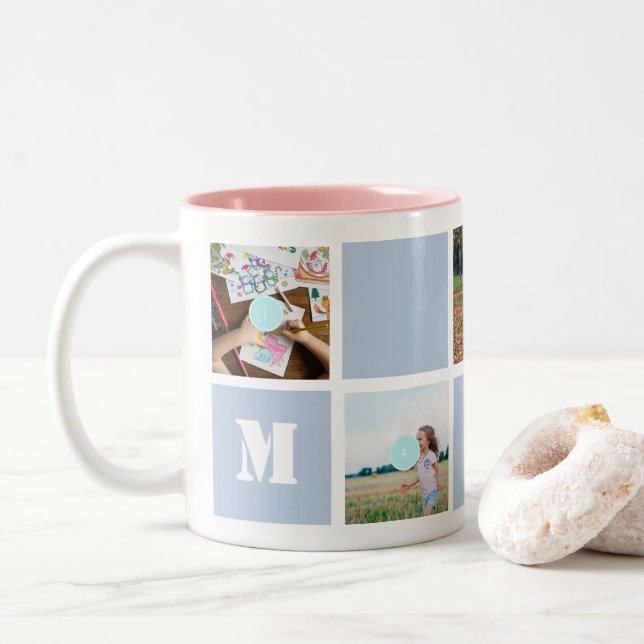 Mother's Day 10 Photos Mom Collage Mug (With Donut)