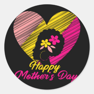 Mother's Day 2024 For Women Mom Grandma Love  Classic Round Sticker