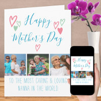 Mother's Day 3 Photo Cute Hearts and Typography