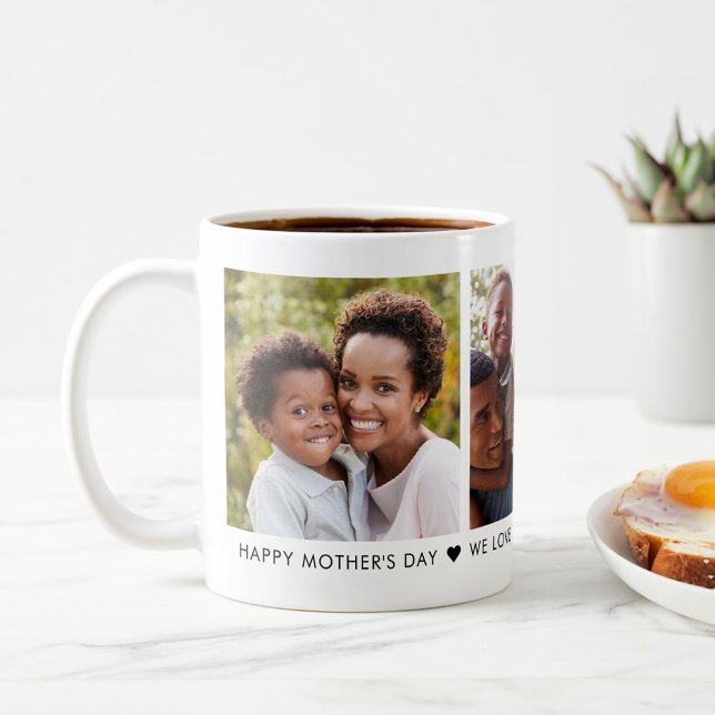 Mother's Day 3 Photo Personalized Coffee Mug (Creator Uploaded)