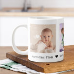 Mother's Day 3 Photos Personalized Giant Coffee Mu Large Coffee Mug<br><div class="desc">Custom printed coffee mug personalized with your photos and a custom Mother's Day message. Add 3 special photos with a personal message.</div>