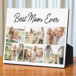 Mother's Day 6 Photo Collage Best Mom Ever  Plaque<br><div class="desc">Celebrate Mothers Day with a thoughtful and custom 6 photo collage plaque that features the loving message Best Mom Ever. This personalized design is perfect for highlighting your favourite memories and creating a meaningful gift she will cherish. Upload six special photos to design a one of a kind keepsake that...</div>