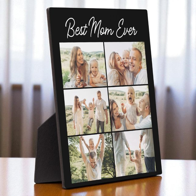 Mother's Day 6 Photo Collage Best Mom Ever  Plaque (Creator Uploaded)
