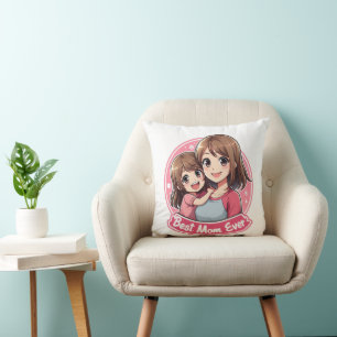 Mother's Day - A mother and her daughter Throw Pillow