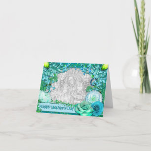 Mothers Day - ADD YOUR PHOTO - Blue Fantasy Card