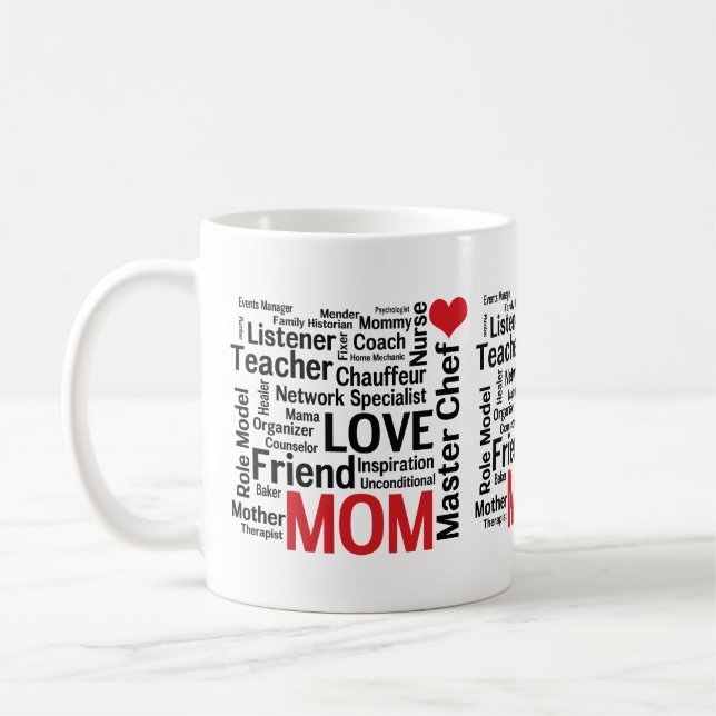 Mother's Day Amazing Multi-talented Super Mom Coffee Mug (Left)