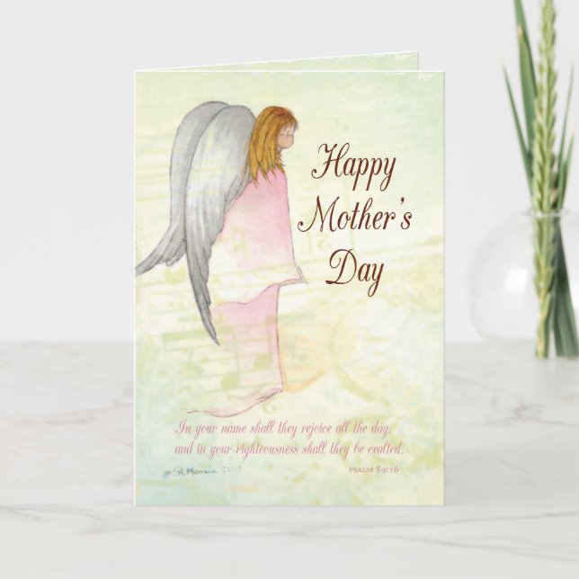 Mother's Day Angel Religious Card (Front)