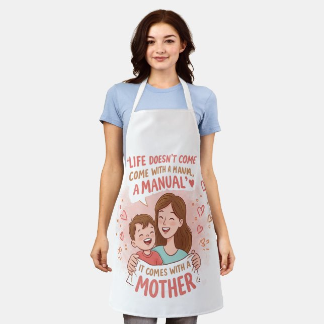 Mother's Day Apron: No Manual, Just Mom's Love Apron (Worn)
