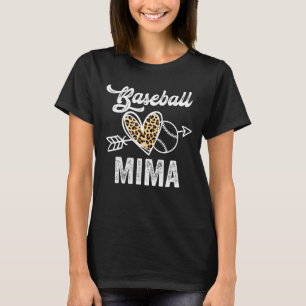 Mothers Day Baseball Mima Leopard Women T-Shirt
