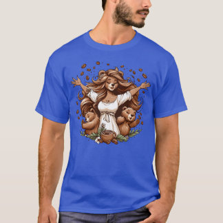 Mothers Day Bear in Coffee Bliss vintage T-Shirt