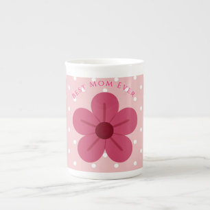 Mothers Day,Best Mom Ever, Elegant,Simple,Trendy Bone China Mug
