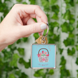 Mother's Day,Best Mom Ever, with Beautiful Flower Keychain