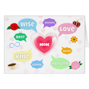 Mothers Day Best Mom Word Clouds Queen Crown Love 