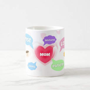 Mothers Day Best Mom Word Clouds Queen Crown Love Coffee Mug