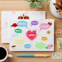 Mothers Day Best Mom Word Clouds Queen Crown Love 