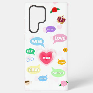 Mothers Day Best Mom Word Clouds Queen Crown Love Samsung Galaxy Case