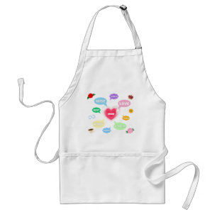 Mothers Day Best Mom Word Clouds Queen Crown Love Standard Apron