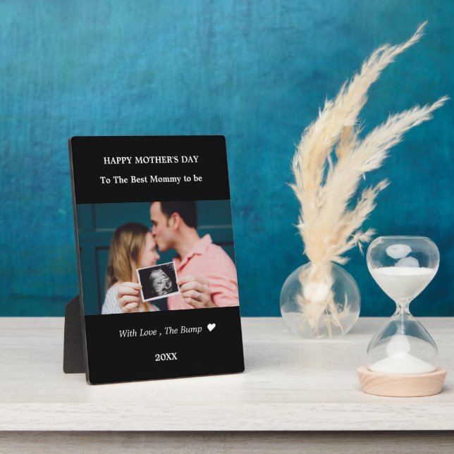 Mothers Day Best Mommy to be Photo Sonogram Bump Plaque (Side)