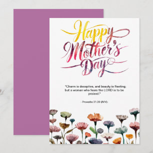 Mother's Day Bible Verse: Proverbs 31  Holiday Card