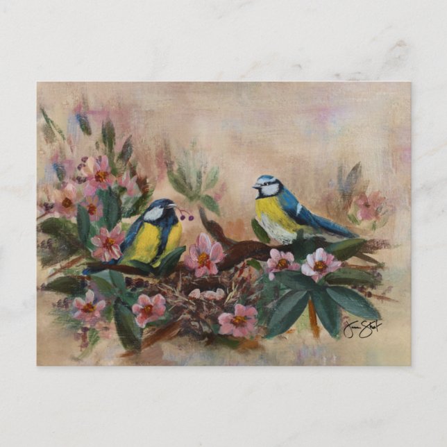 Mothers Day Birds Postcard (Front)